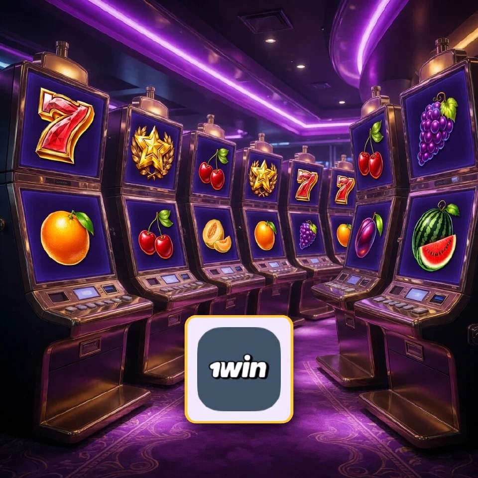 1win logo beside the Hit Hot Fruit reels