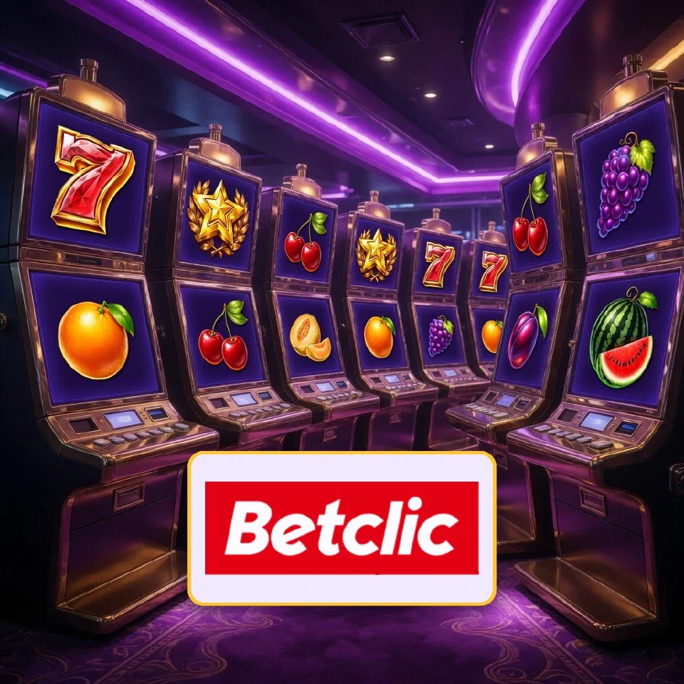 Betclic logo above a fruit slot machine