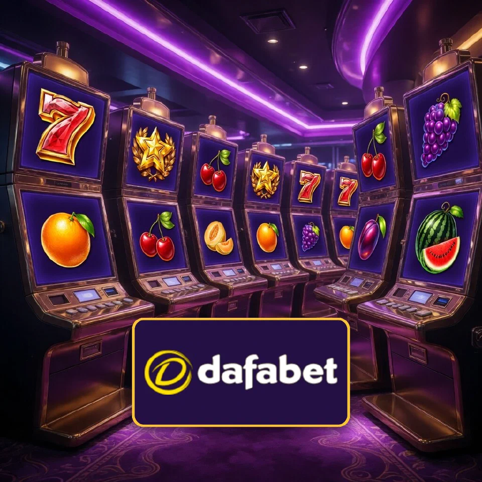 Dafabet logo with a fruit slot glow