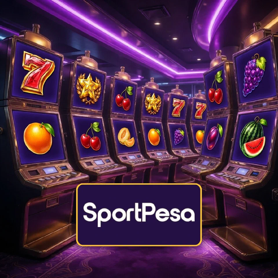 SportPesa logo over a fruit slot reel set