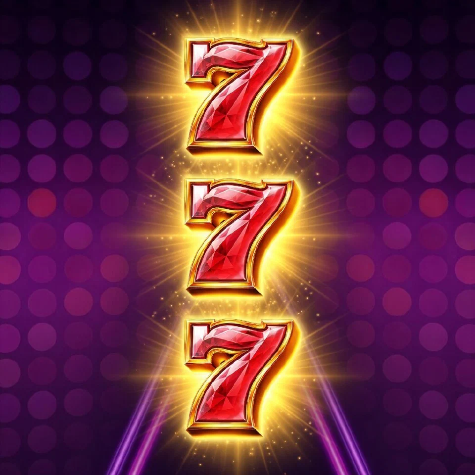 Hit Hot Fruit features artwork: a Lucky 7, a gold star and a playing card above fruit